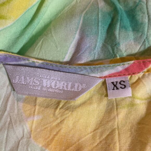 Jams World Wms Sz XS Beight Multi Color Koi Pond Janice Hawaii Dress - Picture 5 of 6